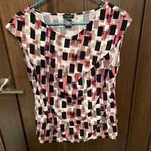 Women's Medium Polyester Cap Sleeve Ann Taylor Top